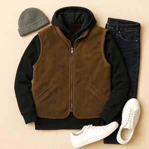 Vintage St. John’s Bay Reversible Corduroy Vest – Grandpacore Heritage Layer- L